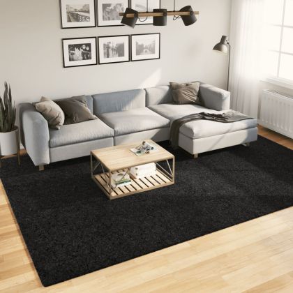 Шаги килим с дълъг косъм "PAMPLONA" модерен черен 240x340 см