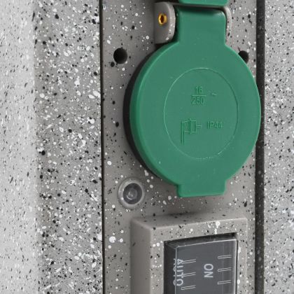 Градински разклонител със сензор за здрач, стълб, пластмаса