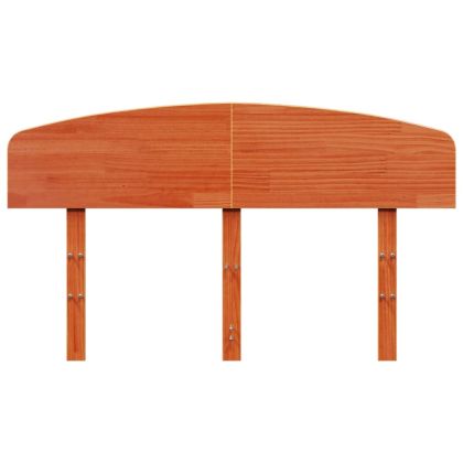 Горна табла за легло, восъчнокафява, 120 см, масивно дърво бор