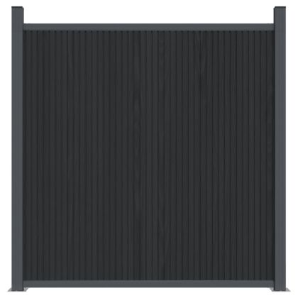 Ограден панел WPC сив 180x186 см