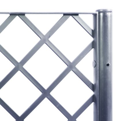 Градински сандък с пергола, синьо сив, 160x40x140 см, PP