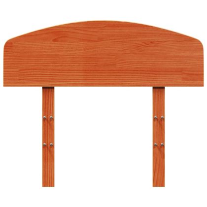 Горна табла за легло, восъчнокафява, 100 см, масивно дърво бор