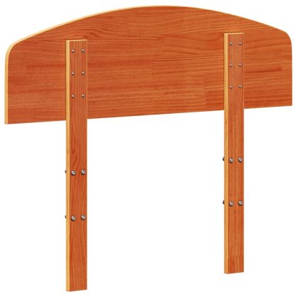 Горна табла за легло, восъчнокафява, 100 см, масивно дърво бор