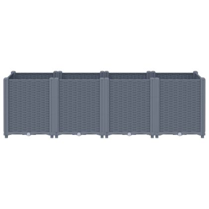 Градински сандък, синьо сив, 160x40x53 см, PP