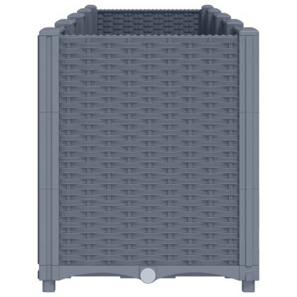 Градински сандък, синьо сив, 160x40x53 см, PP