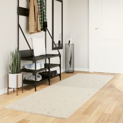 Шаги килим с дълъг косъм "PAMPLONA" модерен кремав 80x250 см