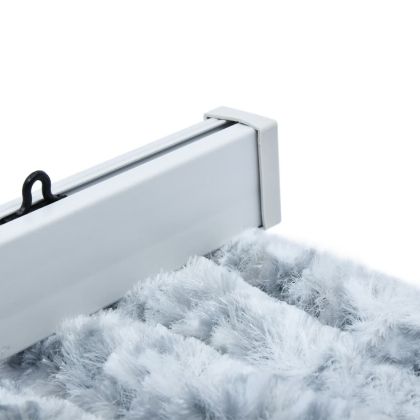Ресни за врата против мухи, бяло и сиво, 100x230 см, шенил