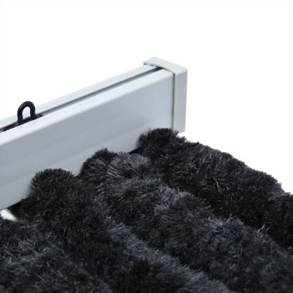 Ресни за врата против мухи, антрацит, 100x200 см, шенил