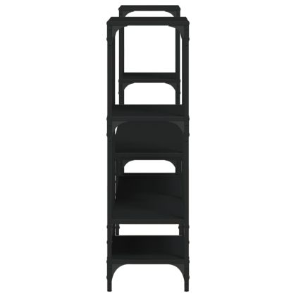 ТВ шкаф, черен, 206,5x28,5x95 см, инженерно дърво