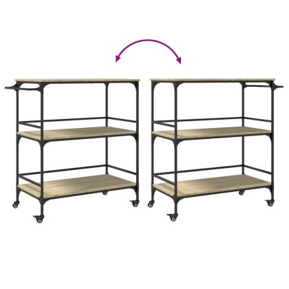 Кухненска количка, дъб сонома, 100,5x50x105 см, инженерно дърво