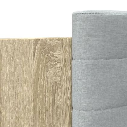 Рамка за легло с табла и LED осветление, дъб сонома, 120x200 см