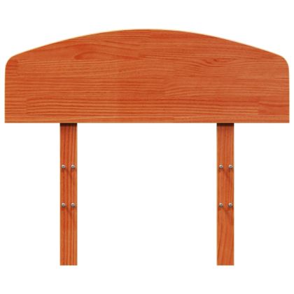 Горна табла за легло, восъчнокафява, 75 см, масивно дърво бор