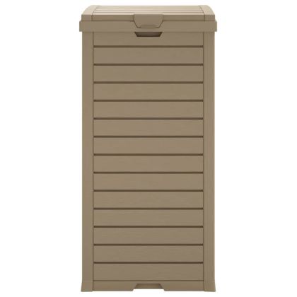 Външен кош за боклук, светлокафяв, 41x41x86 см, полипропилен