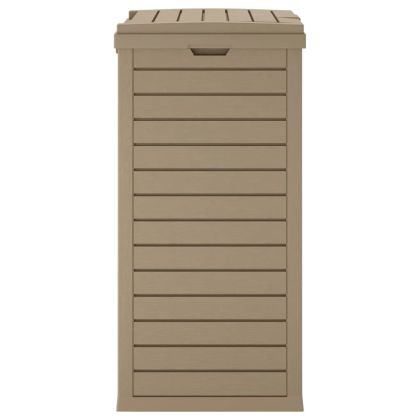 Външен кош за боклук, светлокафяв, 41x41x86 см, полипропилен