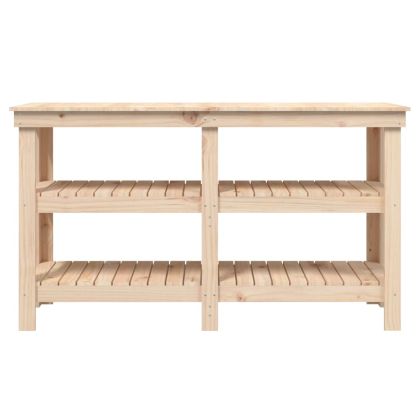 Работна маса, 142,5x50x80 см, борово дърво масив