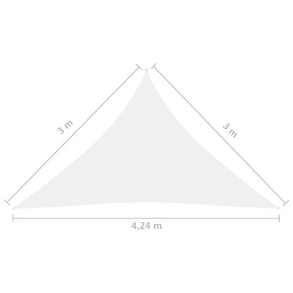 Платно-сенник, Оксфорд плат, триъгълно, 3x3x4,24 м, бяло
