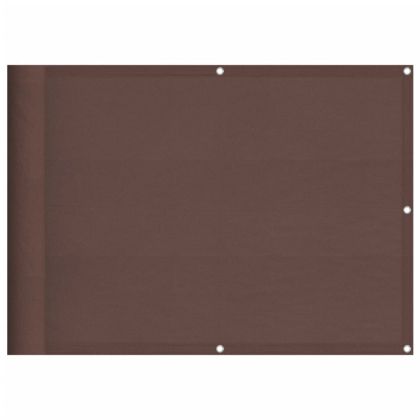 Балконски параван кафяв 75x700 см 100% полиестер оксфорд