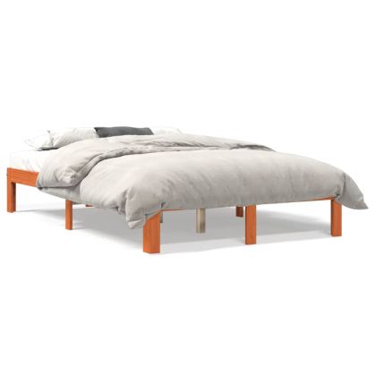 Рамка за легло без матрак, восъчнокафяв, 120x200 см, бор масив