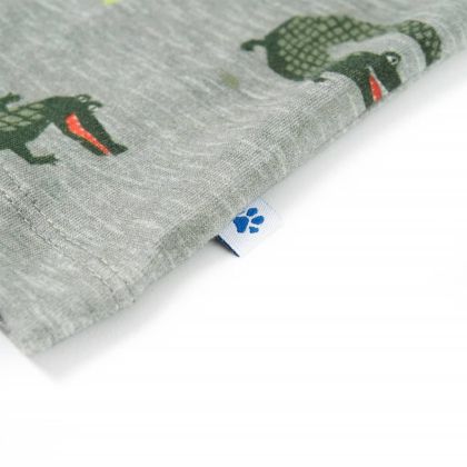 Детска риза, светло каки меланж, 92