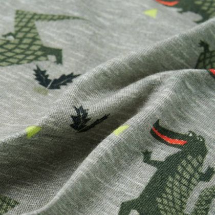 Детска риза, светло каки меланж, 116