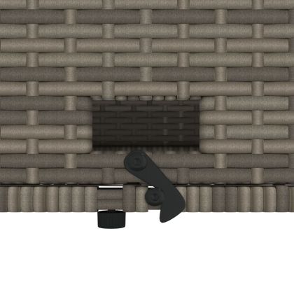 Градински диван с възглавници 2-местен сив полиратан и акация