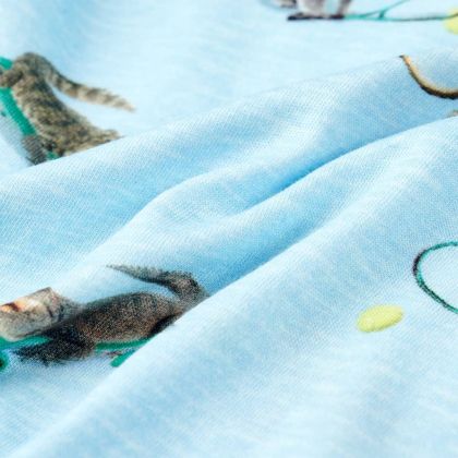 Детска тениска, светлосин меланж, 116