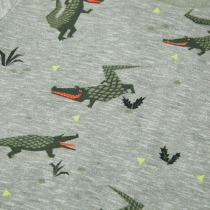 Детска тениска, светло каки меланж, 128