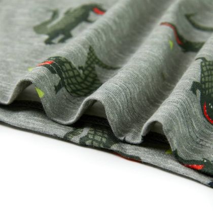 Детска тениска, светло каки меланж, 128