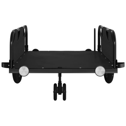 Ремарке за колело, черно, Оксфорд плат и желязо