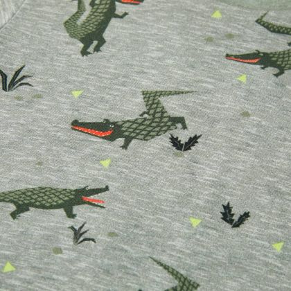 Детска тениска, светло каки меланж, 140