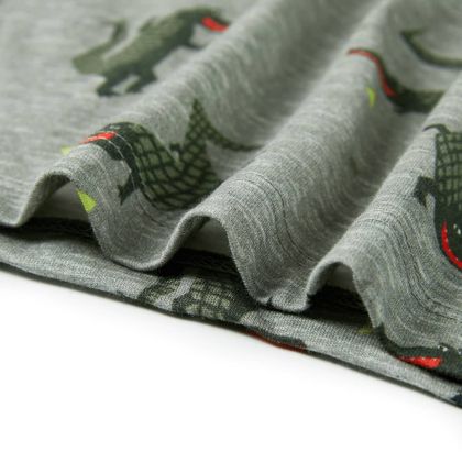 Детска тениска, светло каки меланж, 140