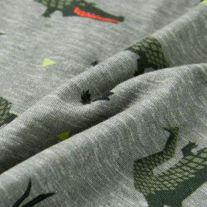 Детска тениска, светло каки меланж, 140