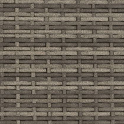 Шезлонг с възглавници, сив, полиратан