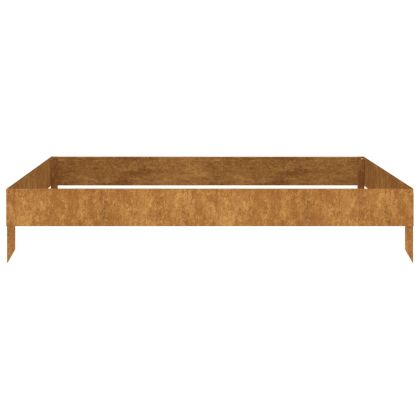 Градинска повдигната леха 100x100x18,5 см кортенова стомана