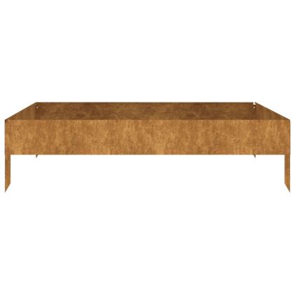 Градинска повдигната леха 100x100x26 см кортенова стомана