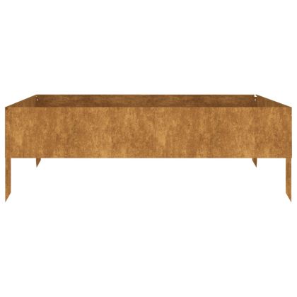 Градинска повдигната леха 100x100x33,5 см кортенова стомана