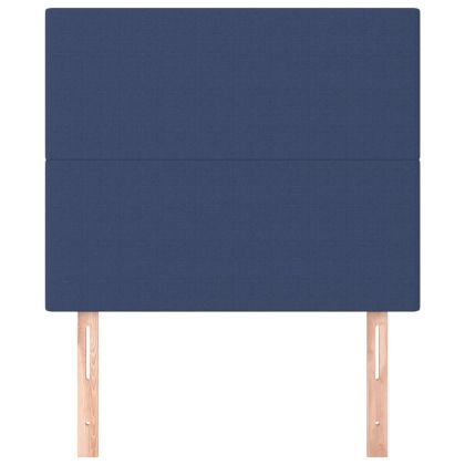 Табла за легло, синя, 100x5x118/128 см, плат