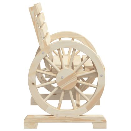 Градински столове, 2 бр, 58x58x78,5 см, масивно чамово дърво