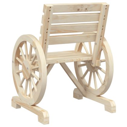 Градински столове, 2 бр, 58x58x78,5 см, масивно чамово дърво