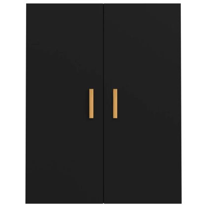 Окачен стенен шкаф, черен, 69,5x34x90 см