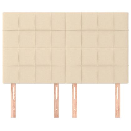Табла за легло, кремава, 144x5x118/128 см, плат