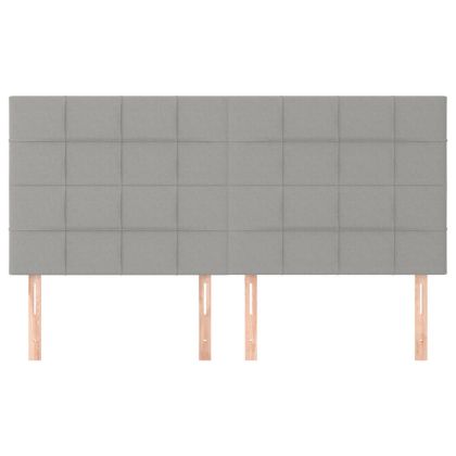 Табла за легло, светло сива, 200x5x118/128 см, плат