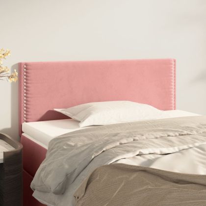 Горна табла за легло, розова, 80x5x78/88 см, кадифе