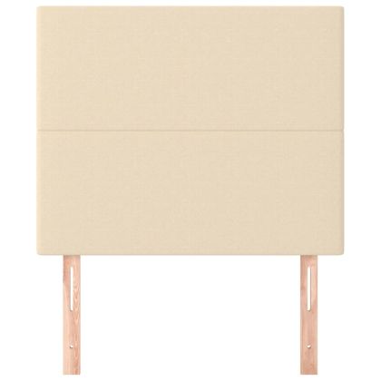 Табла за легло, кремава, 100x5x118/128 см, плат