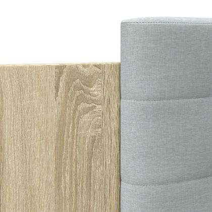 Рамка за легло с табла, дъб сонома, 120x200 см, инженерно дърво