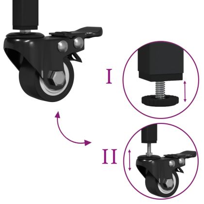 Кухненска количка, сив сонома, 102x50x95 см, инженерно дърво