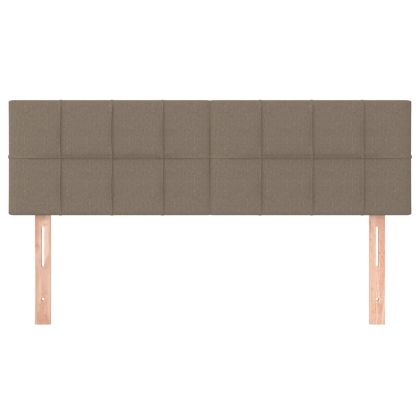 Горни табли за легло, 2 бр, таупе, 72x5x78/88 см, плат