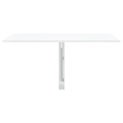 Сгъваема стенна маса бял гланц 60x30x60 см, инженерно дърво