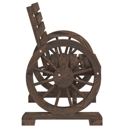 Градински столове, 2 бр, 58x58x78,5 см, масивно чамово дърво