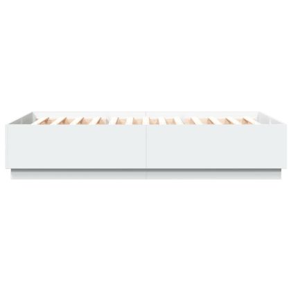 Рамка за легло, бяла, 150x200 см, инженерно дърво